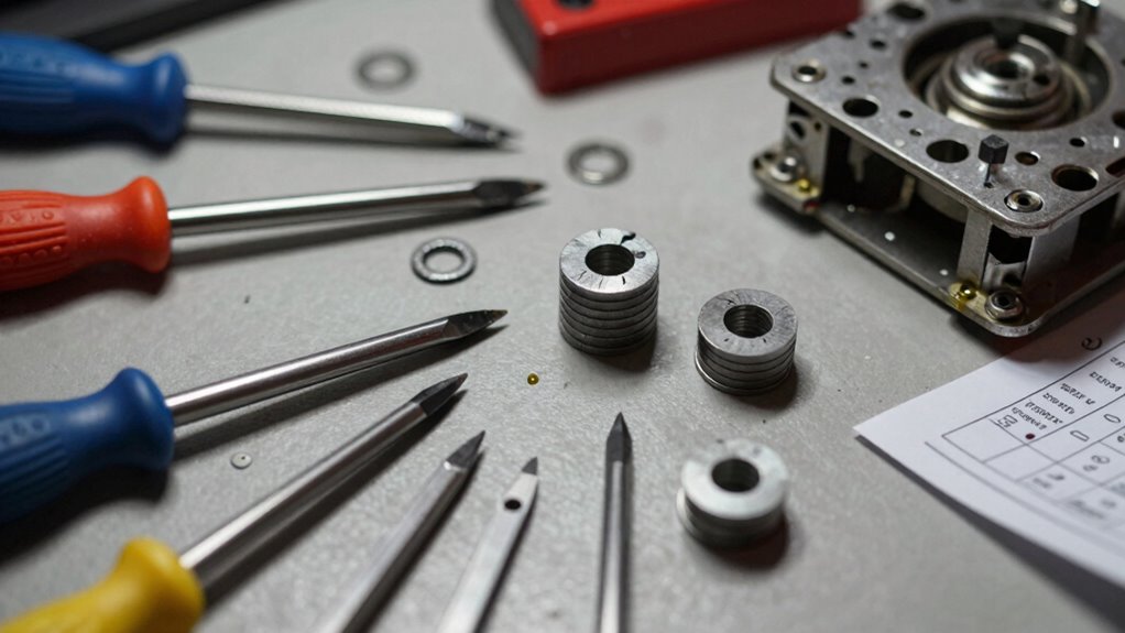 check shim placement and tension