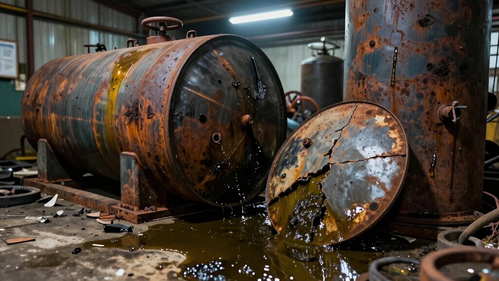 contaminating oil storage practices