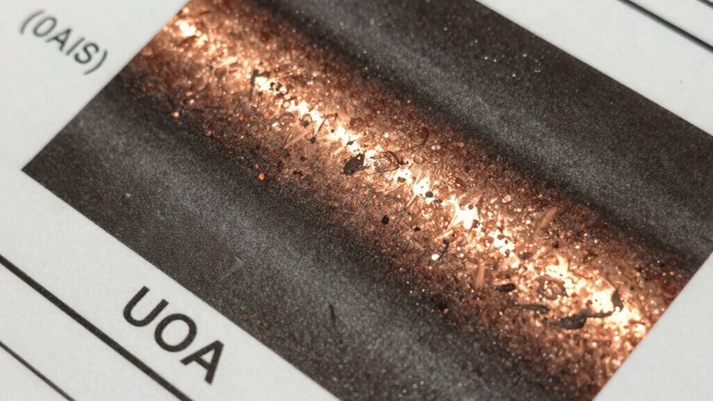 copper indicates bearing wear