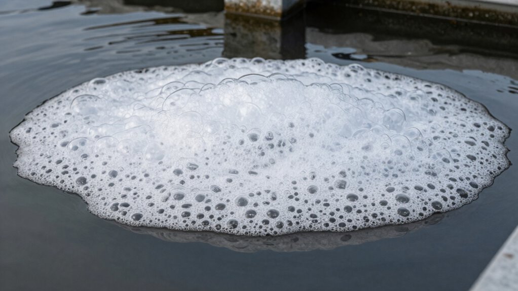 foam caused by chemicals