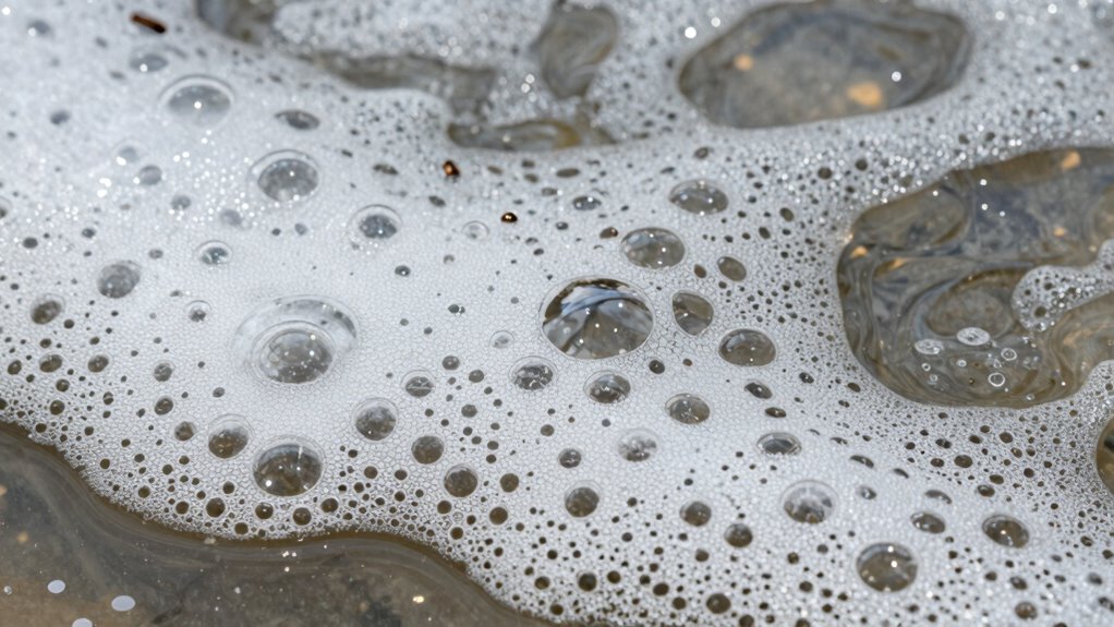 foam traps and conceals contaminants