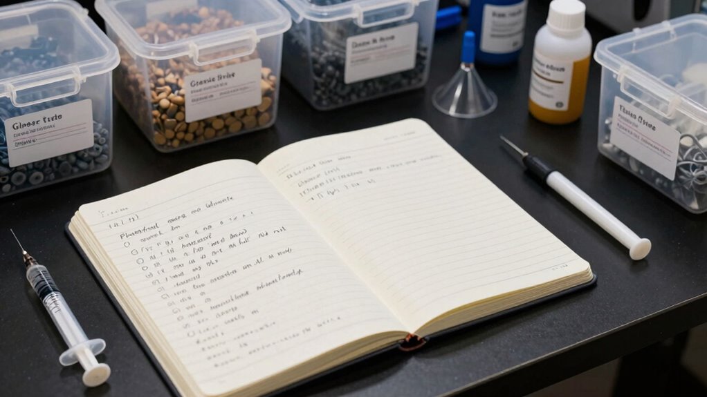 organized workspace for records