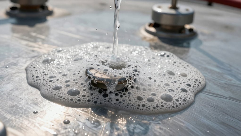 overfilling causes air bubbles