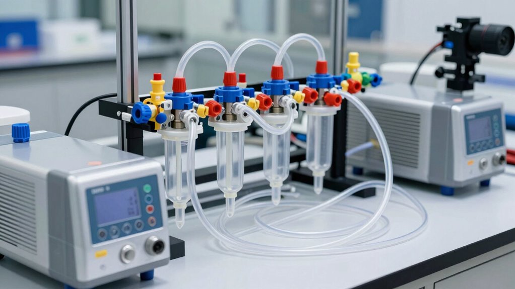 pump and valve setup