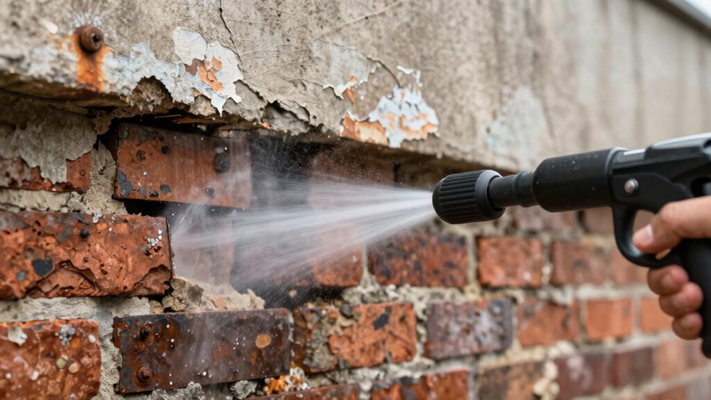 seal cracks before washing