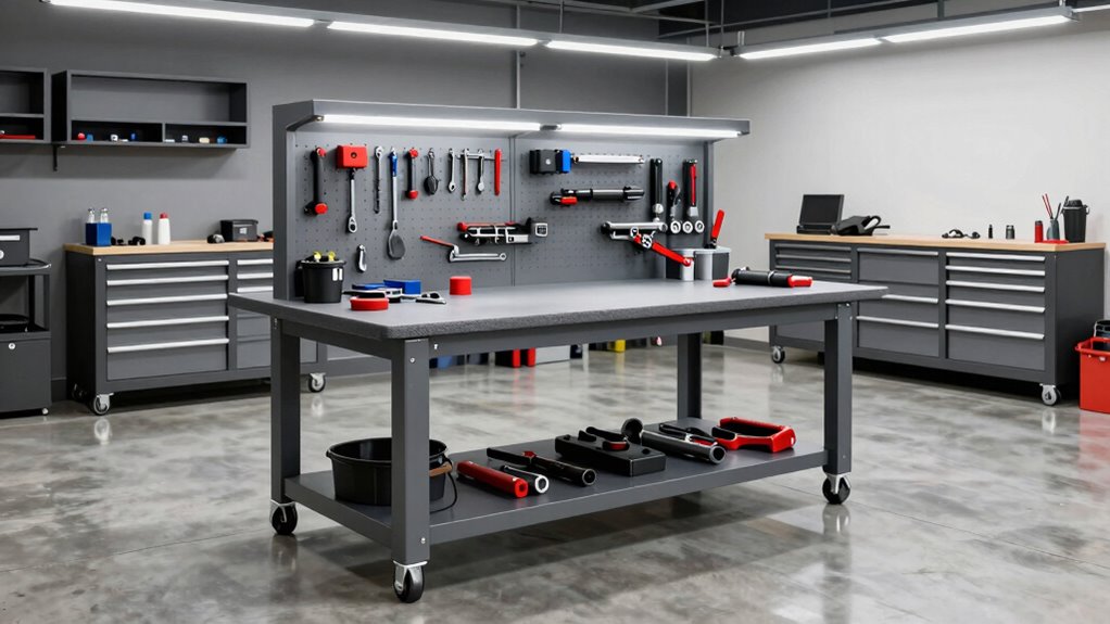 top steel garage workbenches