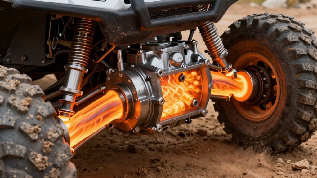 transfer case and axles overheating