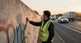 Noise Barrier On A10 Near Amsterdam West Burns Again