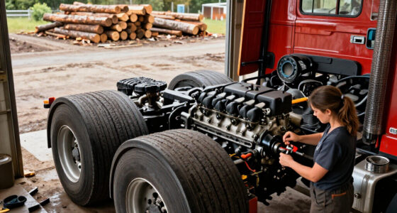 Legendary Twin-Engine Logging Truck Had A 14.6L Diesel V8 Powering The Trailer Too