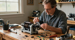 Recreating An Antique Hit-and-Miss Engine With Lego Is One Way To Kill Time